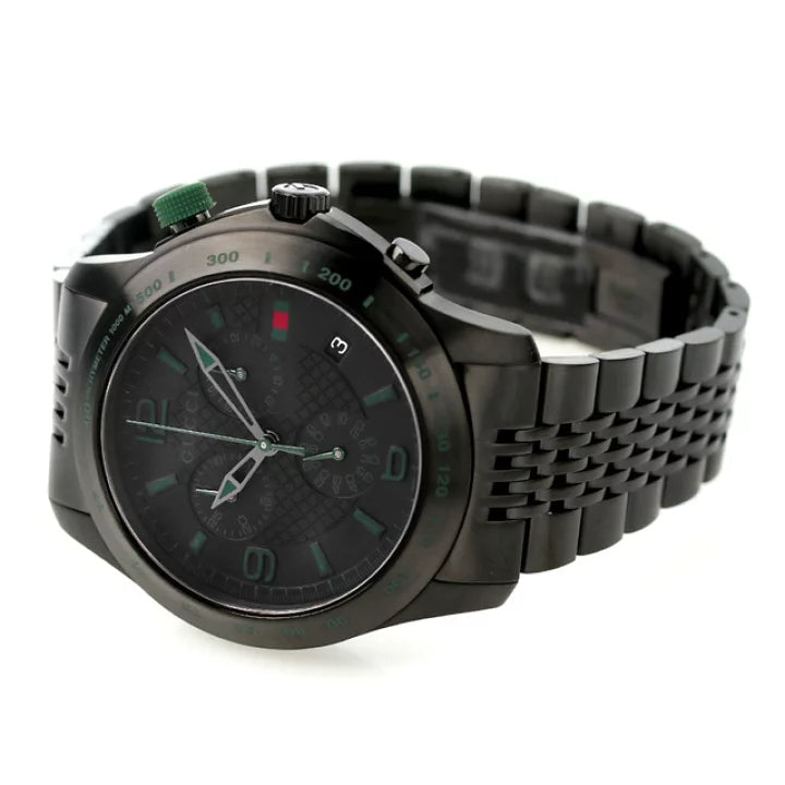 Shop Authentic Gucci G Timeless Quartz Chronograph Black Dial Black Leather Strap Watch For Men - YA126244 - Luxxuri
