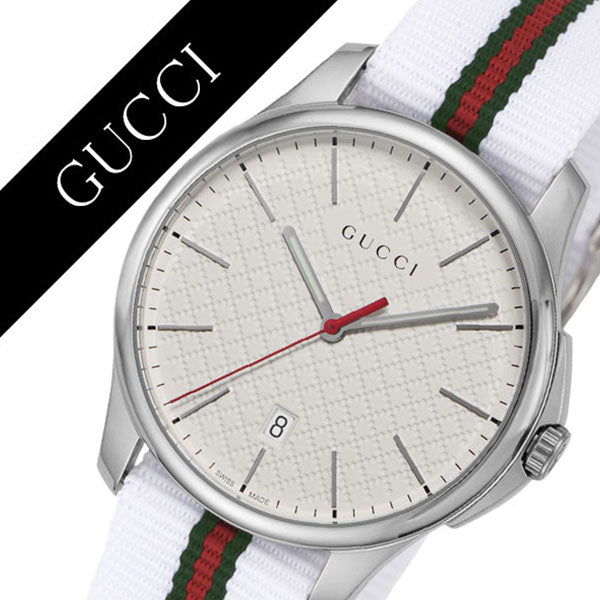 Shop Authentic Gucci G Timeless Quartz White DIal White NATO Strap Watch For Men - YA126322 - Luxxuri