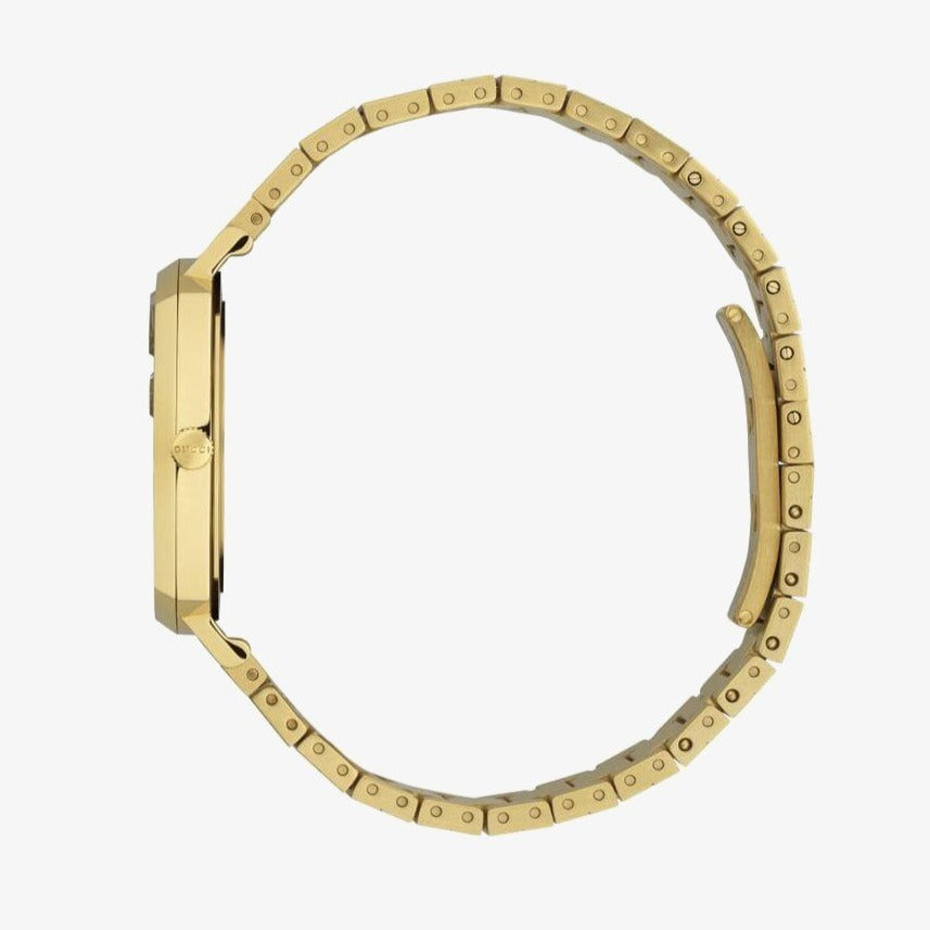 Shop Authentic Gucci G Timeless Quartz Silver Dial Gold Steel Strap Watch For Women - YA1264155 - Luxxuri