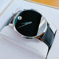 Shop Authentic Movado Museum Classic Black Dial Black Leather Strap Watch for Men - 0607194 - Luxxuri