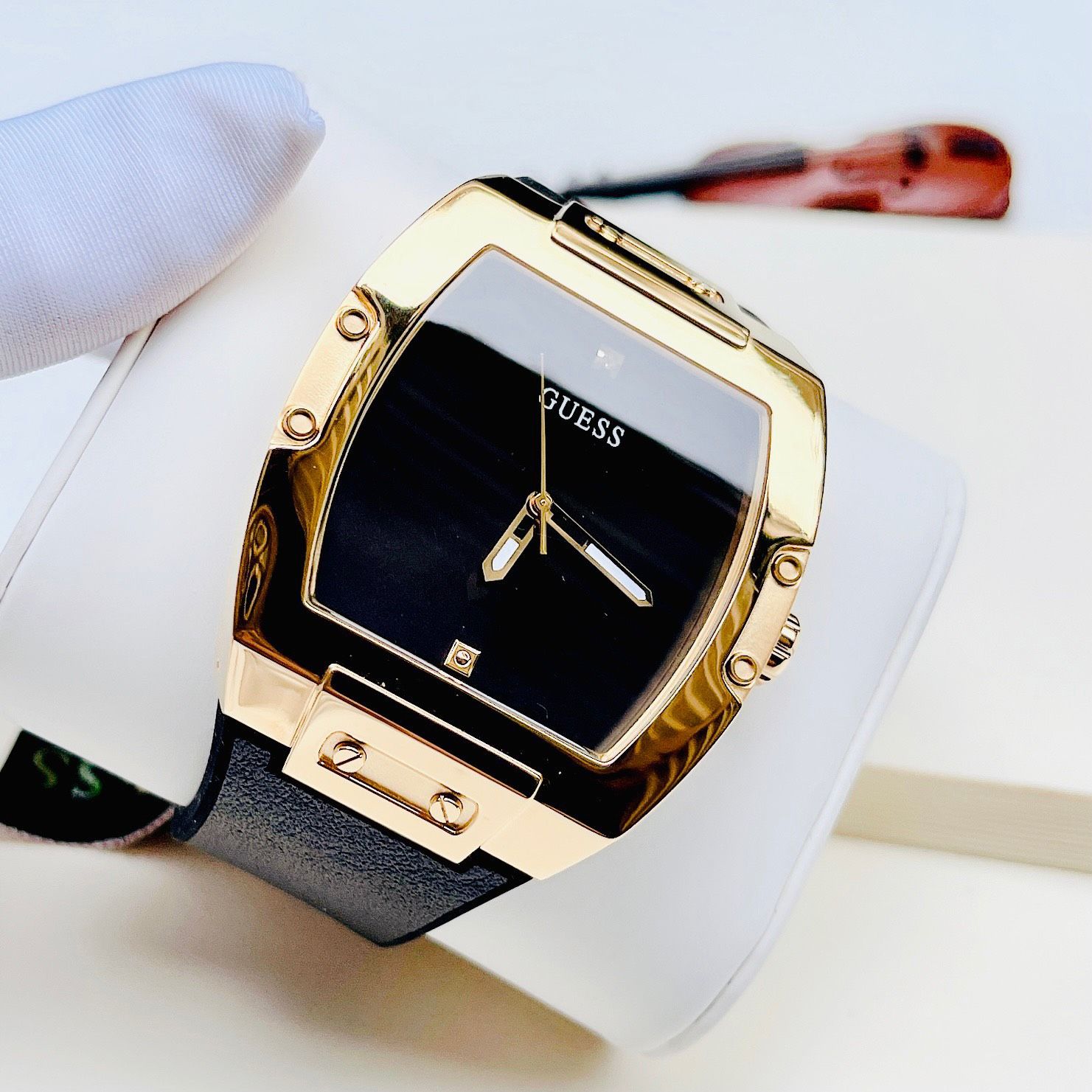 Shop Authentic Guess Phoenix Black Dial Black Rubber Strap Watch for Men - GW0386G3 - Luxxuri