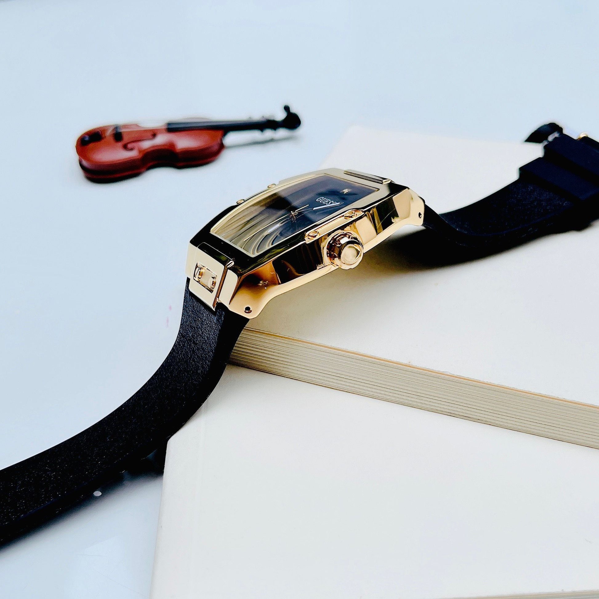 Shop Authentic Guess Phoenix Black Dial Black Rubber Strap Watch for Men - GW0386G3 - Luxxuri