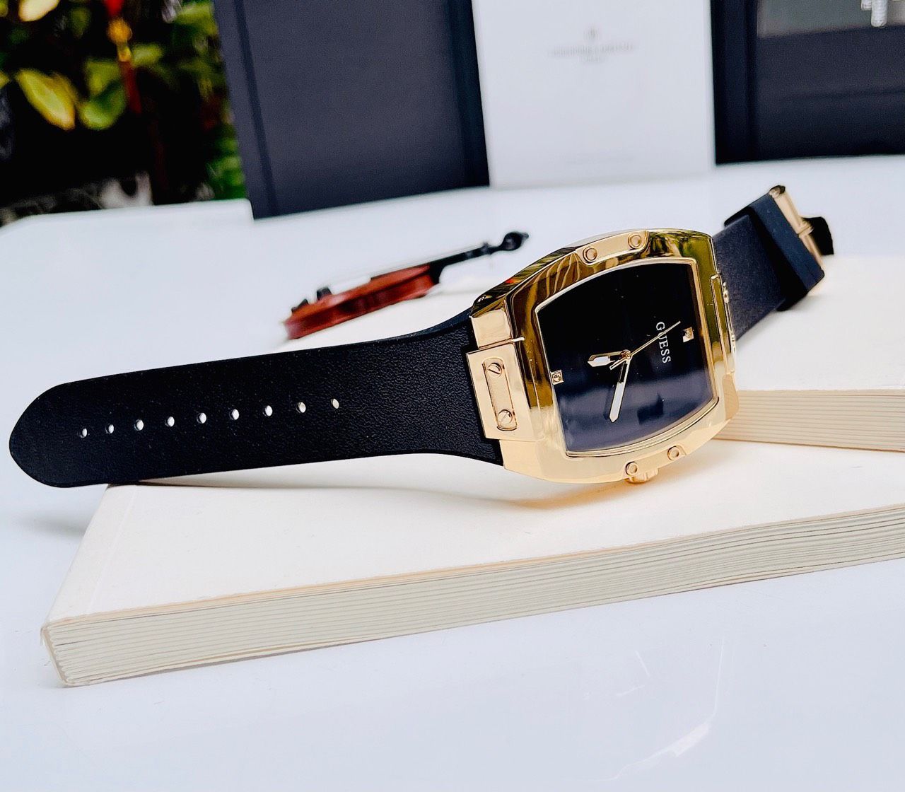 Shop Authentic Guess Phoenix Black Dial Black Rubber Strap Watch for Men - GW0386G3 - Luxxuri