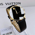 Shop Authentic Movado Museum Classic Quartz Black Dial Black Leather Strap Watch for Men - 0607195 - Luxxuri