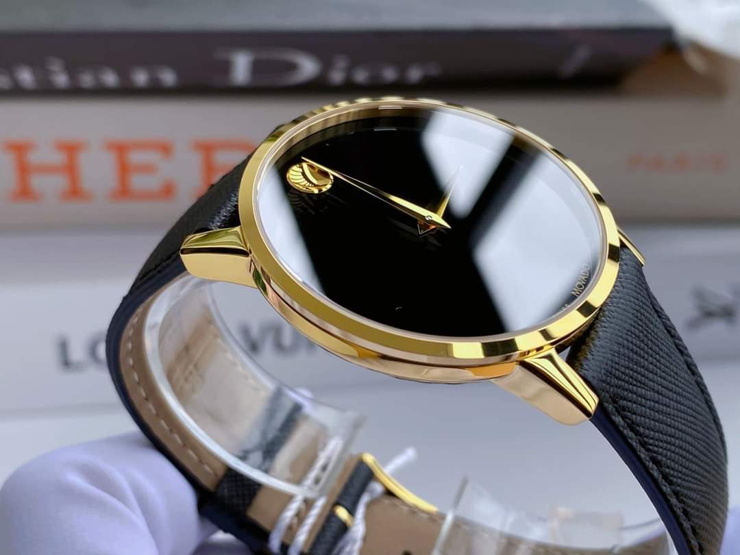 Shop Authentic Movado Museum Classic Quartz Black Dial Black Leather Strap Watch for Men - 0607195 - Luxxuri