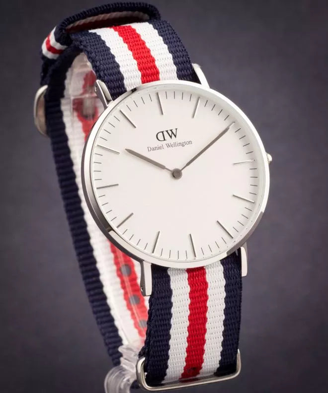 Shop Authentic Daniel Wellington Classic Canterbury White Dial Two Tone NATO Strap Watch For Women - DW00100051 - Luxxuri