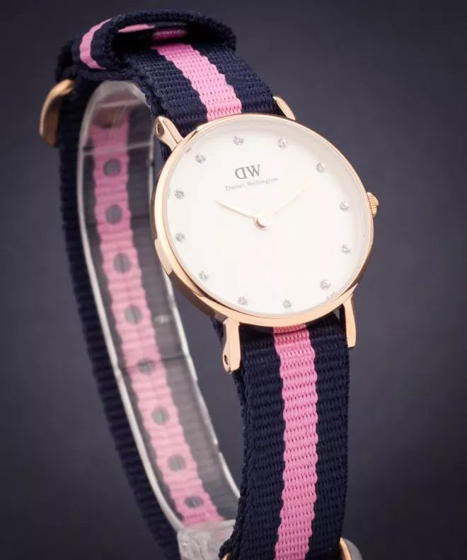 Shop Authentic Daniel Wellington Classy Winchester White Dial Two Tone NATO Strap Watch For Women - DW00100065 - Luxxuri