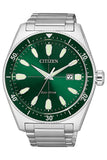  Shop Authentic Citizen Eco Drive Vintage Green Dial Silver Steel Strap Watch For Men - AW1598-70X - Luxxuri