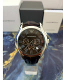  Shop Authentic Emporio Armani Valente Chronograph Brown Dial Brown Leather Strap Watch For Men - AR0671 - Luxxuri