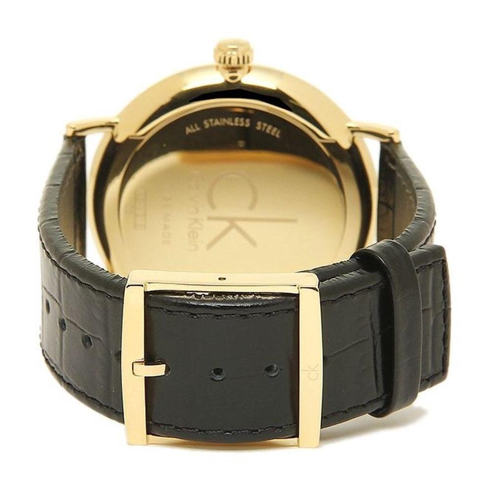  Shop Authentic Calvin Klein Surround Silver Dial Black Leather Strap Watch for Men - K3W215C6 - Luxxuri