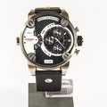  Shop Authentic Diesel Little Daddy Black Dial Black Leather Strap Watch For Men - DZ7256 - Luxxuri