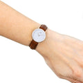  Shop Authentic Daniel Wellington Classy St Mawes White Dial Brown Leather Strap Watch For Women - DW00100059 - Luxxuri