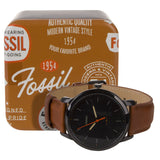  Shop Authentic Fossil The Minimalist Black Dial Brown Leather Strap Watch for Men - FS5305 - Luxxuri