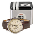  Shop Authentic Fossil Neutra Chronograph White Dial Brown Leather Strap Watch for Men - FS5380 - Luxxuri