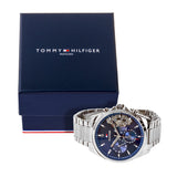  Shop Authentic Tommy Hilfiger Baker Quartz Blue Dial Silver Steel Strap Watch For Men - 1710448 - Luxxuri