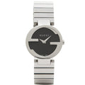  Shop Authentic Gucci Interlocking G Quartz Black Dial Black Steel Strap Watch For Women - YA133502 - Luxxuri