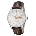  Shop Authentic Tag Heuer Carrera Calibre 5 Automatic White Dial Brown Leather Strap Watch for Men - WAR201D.FC6291 - Luxxuri
