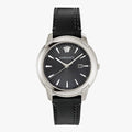  Shop Authentic Versace V Urban Black Dial Black Leather Strap Watch for Men - VELQ00119 - Luxxuri