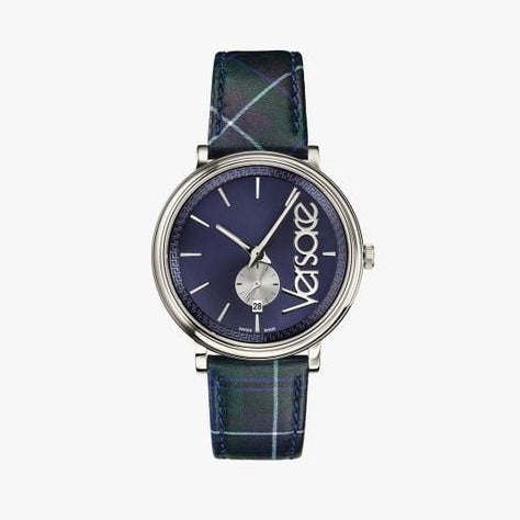  Shop Authentic Versace V-Circle The Clans Edition Blue Dial Blue & Green Leather Strap Watch for Women  - VEBQ00118 - Luxxuri