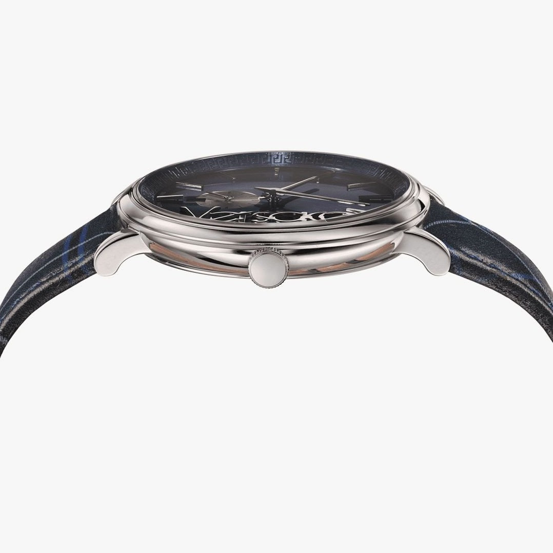  Shop Authentic Versace V-Circle The Clans Edition Blue Dial Blue & Green Leather Strap Watch for Women  - VEBQ00118 - Luxxuri