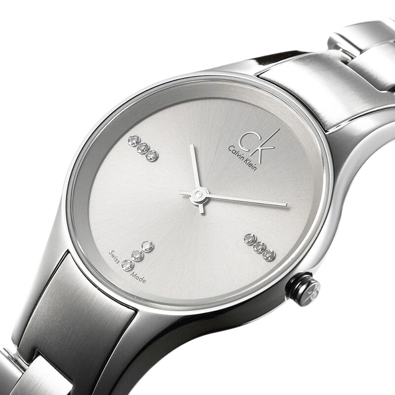  Shop Authentic Calvin Klein Simplicity Silver Dial Silver Steel Strap Watch for Women - K4323120 - Luxxuri