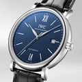  Shop Authentic IWC Portofino '150 Years Edition' Automatic Blue Dial Black Leather Strap Watch for Men - IW356518 - Luxxuri