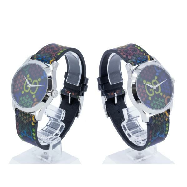  Shop Authentic Gucci G Timeless Quartz Black Dial Black Leather Strap Watch For Women - YA1264146 - Luxxuri