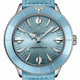  Shop Authentic Breitling Superocean Heritage '57 Pastel Paradise Blue Dial Blue Leather Strap Watch for Women - A10340161C1X1 - Luxxuri