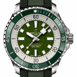  Shop Authentic Breitling Superocean Automatic 44 Green Dial Green Rubber Strap Watch for Men - A17376A31L1S1 - Luxxuri
