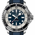  Shop Authentic Breitling Superocean Automatic 44 Blue Dial Blue Rubber Strap Watch for Men - A17376211C1S1 - Luxxuri