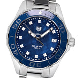  Shop Authentic Tag Heuer Aquaracer Diamonds Blue Dial Silver Steel Strap Watch for Women - WAY131L.BA0748 - Luxxuri