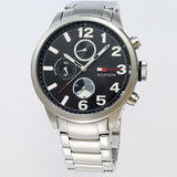  Shop Authentic Tommy Hilfiger Jackson Quartz Black Dial Silver Steel Strap Watch for Men - 1791243 - Luxxuri