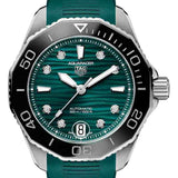 Shop Authentic Tag Heuer Aquaracer Professional 300 Automatic Diamonds Green Dial Green Rubber Strap Watch for Women - WBP231G.FT6226 - Luxxuri