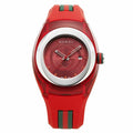  Shop Authentic Gucci Sync Quartz Red Dial Red Rubber Strap Watch For Women - YA137303 - Luxxuri