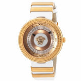  Shop Authentic Versace V Metal Icon Gold Dial White & Gold Strap Watch for Women - VLC040014 - Luxxuri