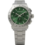  Shop Authentic Salvatore Ferragamo 1927 Chrono Green Dial Silver Steel Strap Watch for Men - SFKZ00423 - Luxxuri