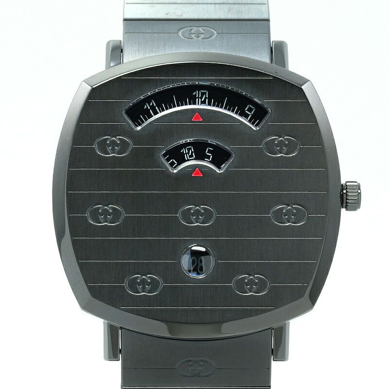  Shop Authentic Gucci Grip Quartz Grey Dial Grey Steel Strap Watch For Men - YA157429 - Luxxuri
