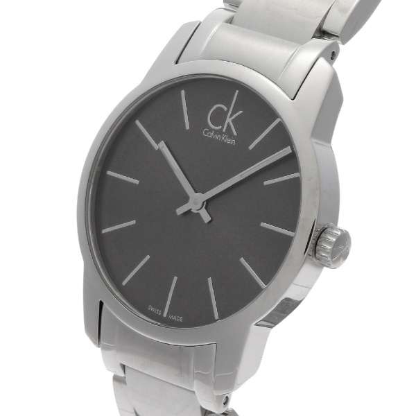 Calvin Klein City Grey Dial Silver Steel Strap Watch for Women - K2G23161