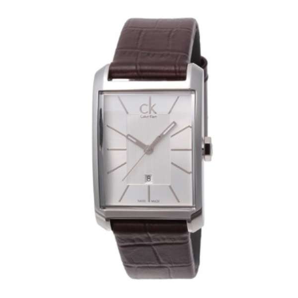  Shop Authentic Calvin Klein Window Silver Dial Brown Leather Strap Watch for Women - K2M23126 - Luxxuri