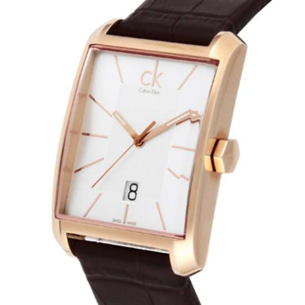  Shop Authentic Calvin Klein Window Silver Dial Brown Leather Strap Watch for Men - K2M21620 - Luxxuri