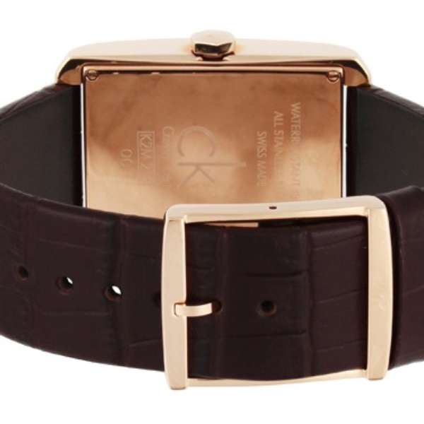  Shop Authentic Calvin Klein Window Silver Dial Brown Leather Strap Watch for Men - K2M21620 - Luxxuri