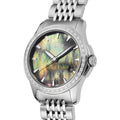  Shop Authentic Gucci G Timeless Diamonds Mother of Pearl Black Dial Silver Mesh Bracelet Watch For Women - YA126507 - Luxxuri
