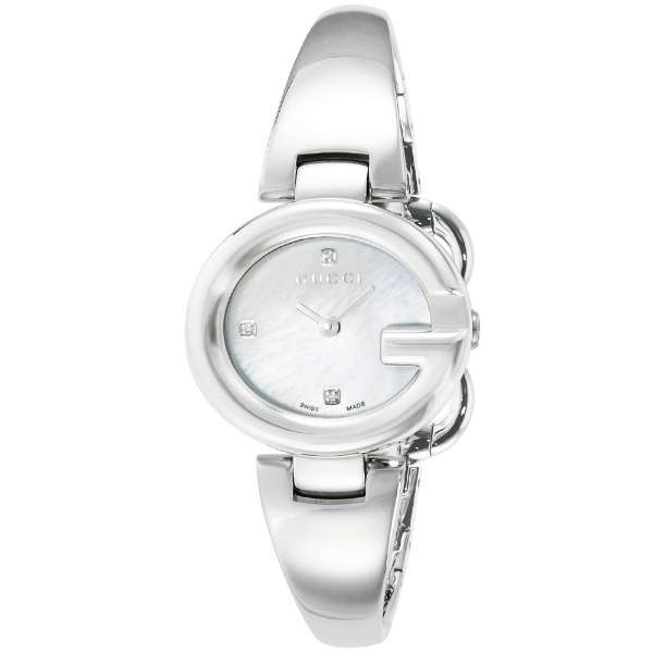  Shop Authentic Gucci Guccissima Diamonds Mother of Pearl Dial Silver Steel Strap Watch For Women - YA134504 - Luxxuri