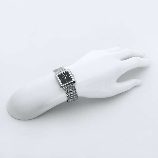  Shop Authentic Calvin Klein Mark Black Dial Silver Mesh Bracelet Watch for Women - K3R23121 - Luxxuri