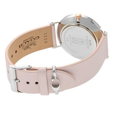 Coach Perry White Dial Pink Leather Strap Watch for Women - 14503128
