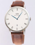  Shop Authentic Daniel Wellington Dapper Durham White Dial Brown Leather Strap Watch For Men - DW00100116 - Luxxuri