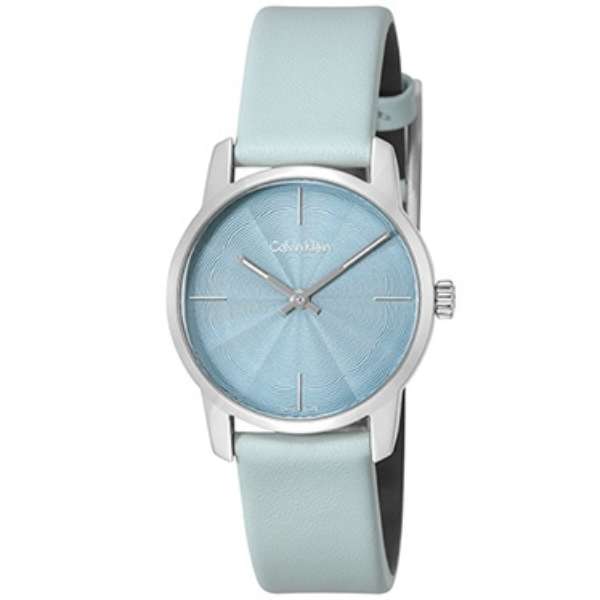  Shop Authentic Calvin Klein City Blue Dial Blue Leather Strap Watch for Women - K2G231VN - Luxxuri