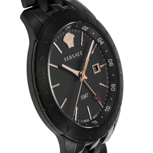  Shop Authentic Versace Univers Quartz Black Dial Black Steel Strap Watch for Men - VEBK00618 - Luxxuri
