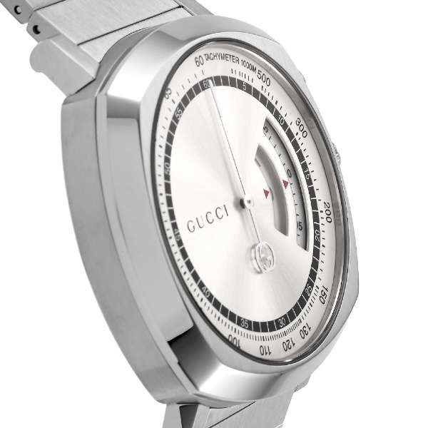 Gucci Grip Collection Quartz Silver Dial Silver Steel Strap Watch For Men - YA157302
