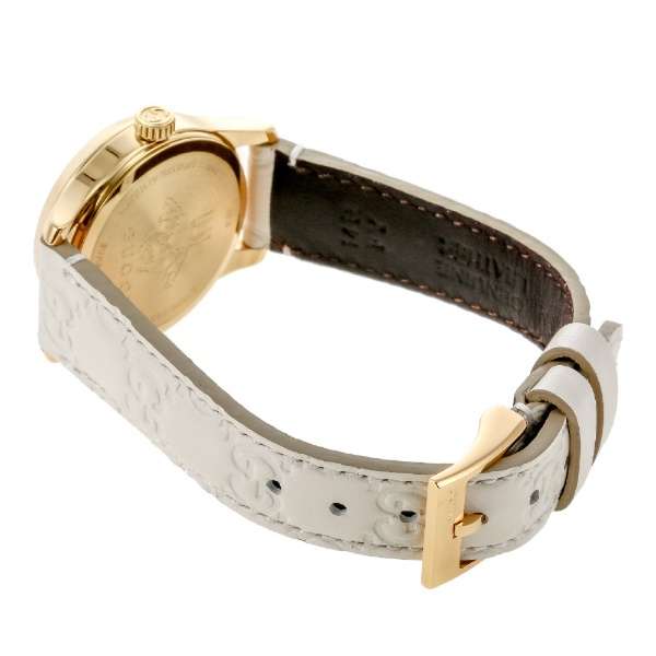  Shop Authentic Gucci G Timeless Quartz White Dial White Leather Strap Watch For Women - YA126580A - Luxxuri